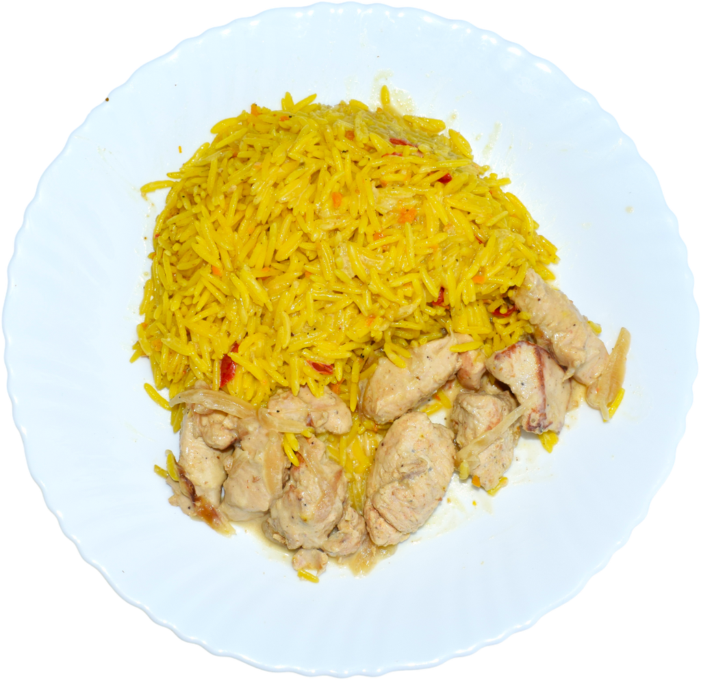 Breaded Chicken and Potato Rice