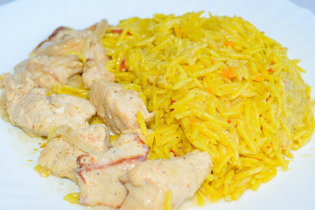 Breaded Chicken and Potato Rice