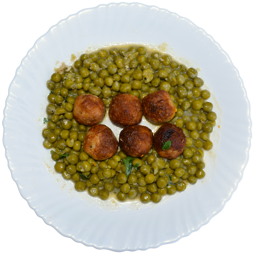 Peas with Chicken Meatballs
