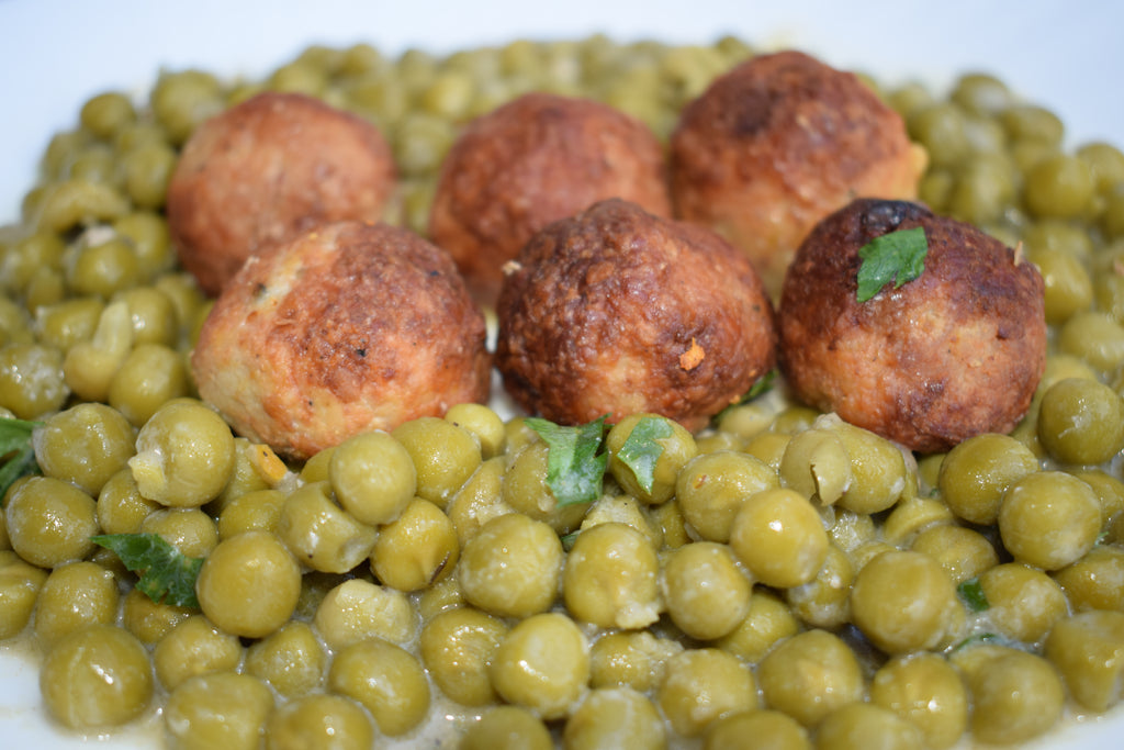 Peas with Chicken Meatballs