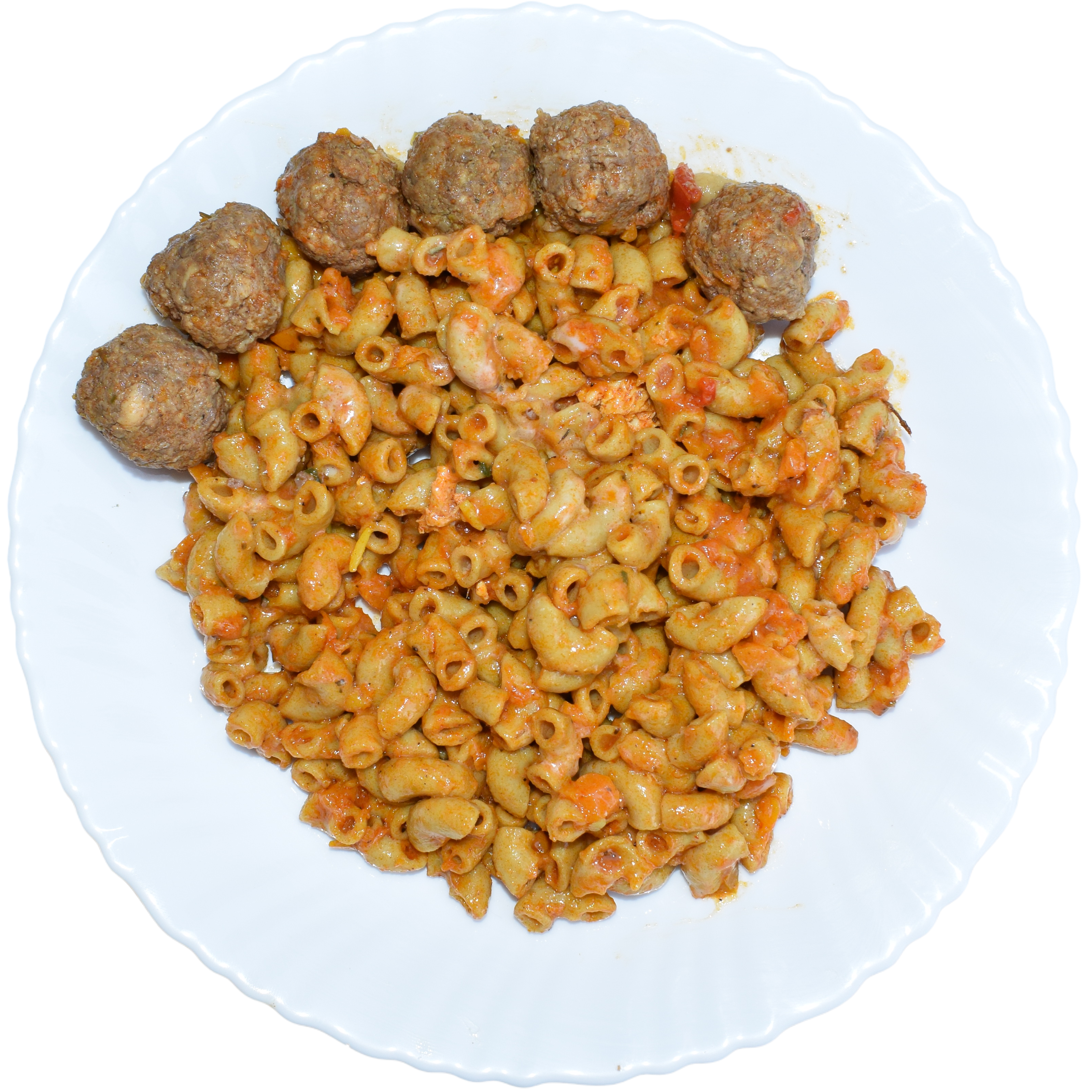 Macaroni au Boulettes de Viande