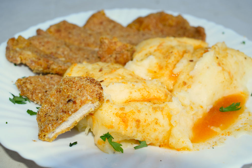 Breaded Chicken and Potato Rice