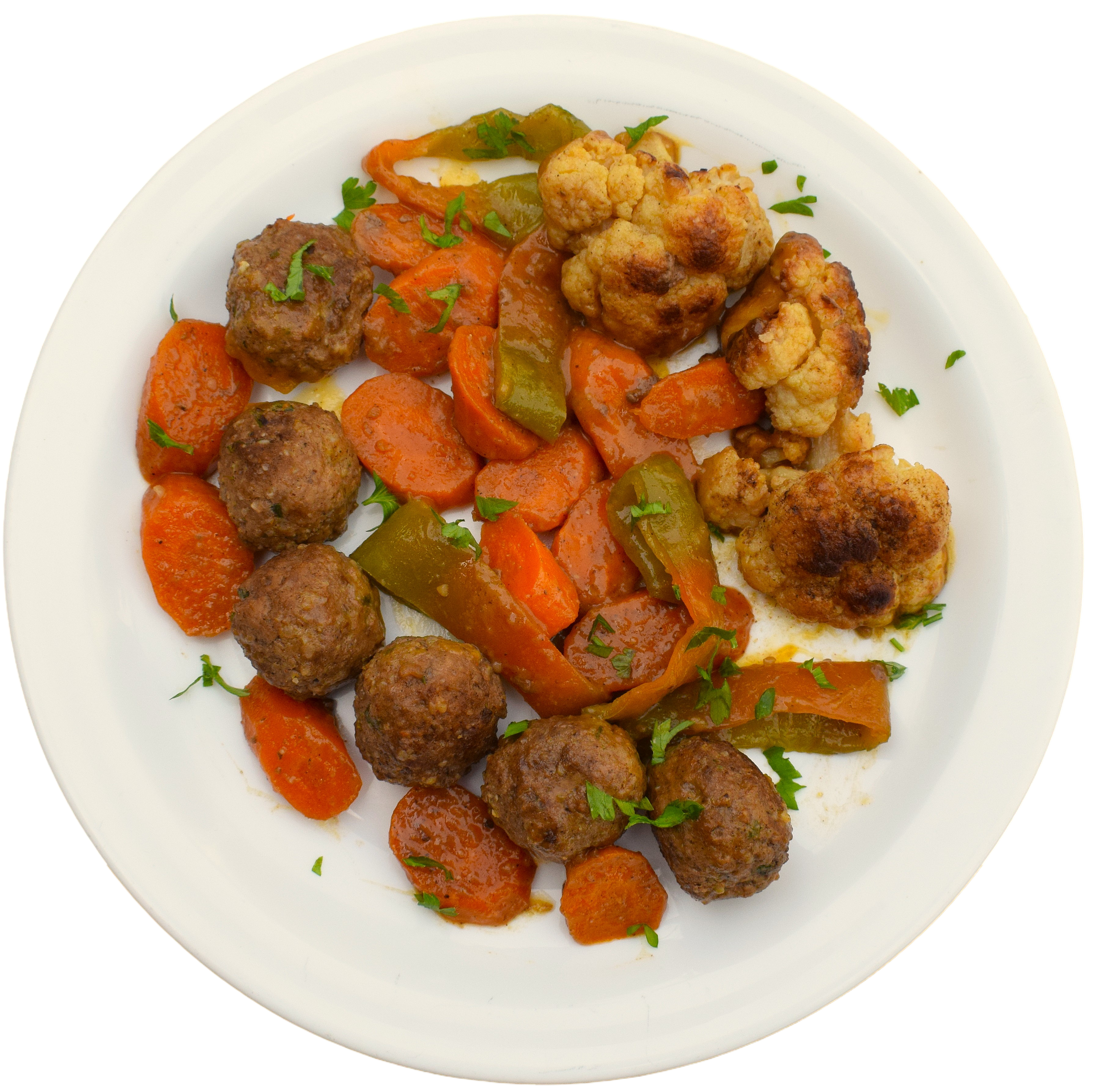 Chou-Fleur, Légumes & Boulettes de Viande