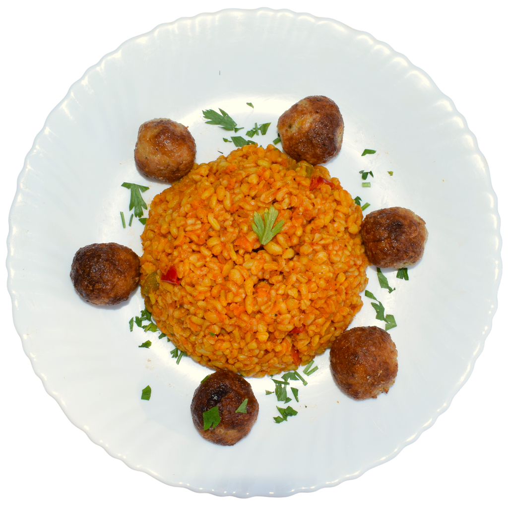 Bourghol with chicken meatballs