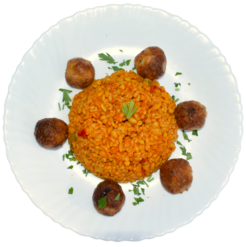 Bourghol au boulettes de poulet