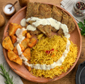 Poulet Pané et Riz au Pommes de Terre