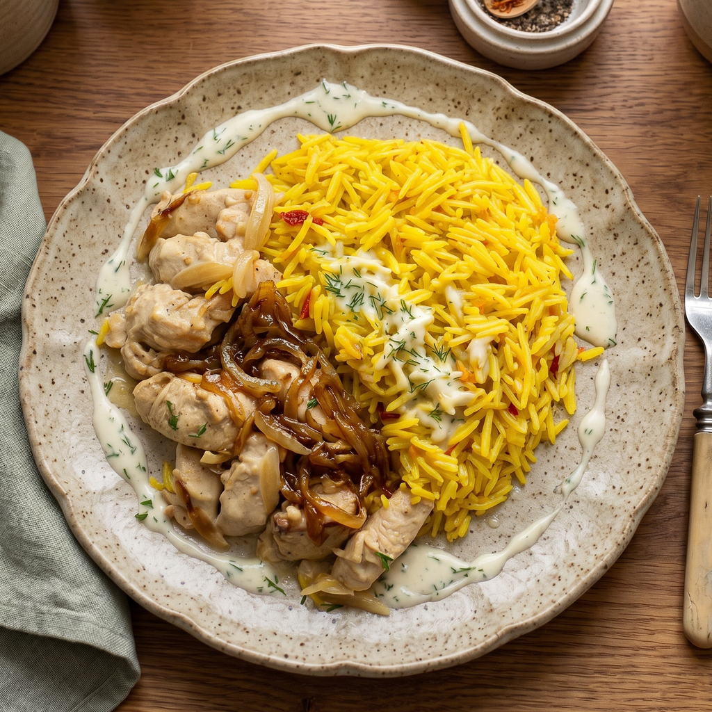 Breaded Chicken and Potato Rice